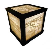 Nouveauté : Boîte cadeau personnalisée imprimée en 3D avec cadre photo, boîte lithophane imprimée en 3D avec image pour table de chevet de chambre à coucher