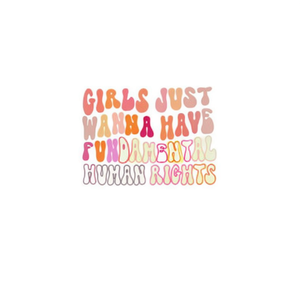 T-shirt Comfort Colors Girls Just Wanna Have Fundamental da donna, girocollo casual femminista, 100% cotone jersey, manica corta - Product Image 1