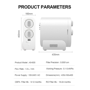 Purificateur d'<span class=keywords><strong>eau</strong></span> sous évier sans réservoir à osmose inverse 800 GPD en plastique électrique, personnalisé pour usage domestique et hôtelier, fabriqué par une usine OEM - Product Image 6