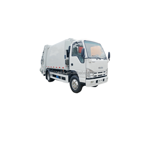 Isuzu 6 CBM Manual Diesel Garbage Compactor Truck Rear Loader Rubbish Price 4x2 Drive <b>Wheel</b> Engine Motor Gearbox Core Components - Product Image 1