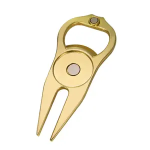 High Quality Multi-function Metal Bottle Opener Buckle Clip Golf Divot Tool Gof Gifts