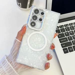 <span class=keywords><strong>Coque</strong></span> de téléphone magnétique électroplaquée TPU+IMD style Ins compatible pour A17/A16/S24 Ultra/S23/S25 – Meilleure vente - Product Image 4