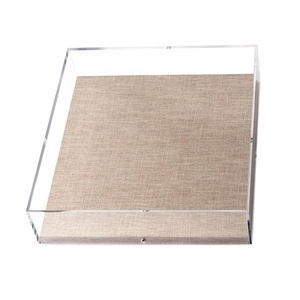 Shadow Box Frame 12x12x4 Inches Acrylic Shadow Box Frame With Wood Base