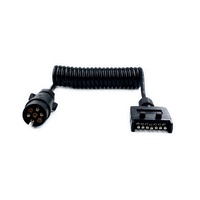 Autone TC232S 12V / Pin Euro vers Aus Kit de fil en spirale de remorque avec gaine en TPU Câble 3M et prises