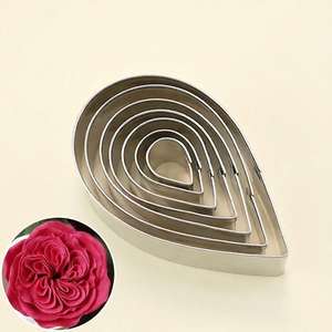 Moule à fleurs en acier inoxydable pour fondant, <span class=keywords><strong>pivoine</strong></span>, rose, cerise, tulipe, <span class=keywords><strong>emporte</strong></span>-pièce pour la décoration de gâteaux d'anniversaire, fête des mères, moules à pâtisserie - Product Image 3