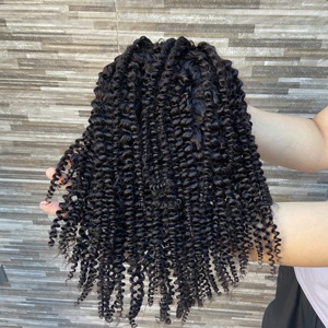 Perruque Demi-Tête en Gros 100% <span class=keywords><strong>Cheveux</strong></span> Humains Texture Crépu Bouclé 4c <span class=keywords><strong>Afro</strong></span> pour Femme Noire Bonnet Respirant 3/4 Flip Over <span class=keywords><strong>Coiffure</strong></span> Protectrice - Product Image 5