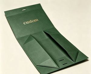 Caja de Regalo Rígida Verde Personalizada con Cierre Magnético, Logotipo Estampado en Caliente, Cartón, Forma Rectangular - Product Image 2