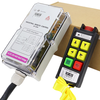 Télécommande industrielle anti-parasitage 4 touches double vitesse pour palan, étanche IP67, arrêt d'urgence instantané, large plage de tension