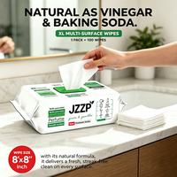 Lingettes humides jetables épaisses multi-usages en non-tissé spunlace, lingettes de nettoyage absorbantes sans peluches pour la maison, la cuisine et la salle de bain