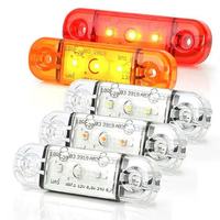 Feu de gabarit E-MARK 10-36V 12 LED, clignotant ambre, rouge, blanc pour camion, remorque, caravane