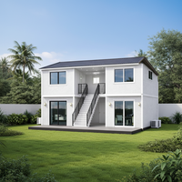 Maison préfabriquée en conteneur de 40 pieds à deux étages, écologique et durable, maison modulaire isolée personnalisée pour une habitation résidentielle