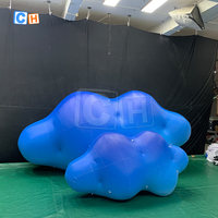 Usine directe géant PVC bleu nuage ballons gonflable méga nuage pour la décoration