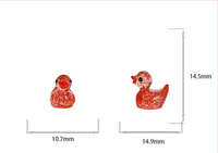 Accessoires en résine miniature en forme de canard à paillettes fines, accessoires faits main DIY, ornements pour micro-paysages
