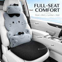 Adorable Coussin de Siège Auto en Peluche en Forme de Chat LuLu, Ensemble Complet, Plusieurs Options de Pièces, Doux et Chaud, Décoration Intérieure de Voiture pour l'Hiver, pour Civic