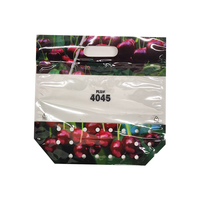 Sacs d'emballage pour fruits/légumes, sacs d'emballage en plastique transparent avec trous d'aération, cerises, cerises, sacs à fermeture éclair personnalisés avec logo