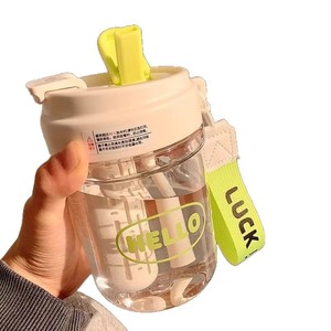 Hello Luck Portable Plastic Water Bottle With Straw Large Capacity Bpa Free For Travel And Daily Use - Product Image 5