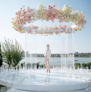 Arco de Boda Moderno <span class=keywords><strong>Transparente</strong></span> de Alta Calidad, Mandap Elegante, Toldo Alto de Acrílico, Chuppah para Decoración de Fiestas y Compromisos - Product Image 1