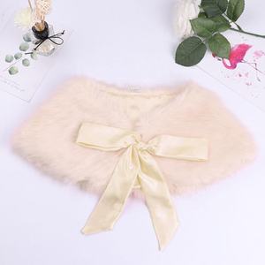女の子用ファッションフェイクファーボレロ肩をすくめる冬用ジャケットクロークウェディングプリンセスショールケープ子供用 - Product Image 4