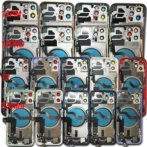 아이폰 11 12 13 14 15 16 Pro Max Plus 용 플렉스 케이블 포함 100% AA 등급 프레임 베젤 후면 커버 하우징 OEM 유리 도매 - Product Image 1