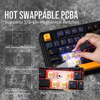 Clavier Mécanique Sans Fil AULA F75 75% Gasket 80 Touches avec Keycaps PBT et Rétroéclairage RGB pour le Gaming, Disponible sur Alibaba