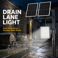 Projecteur LED haute puissance CRANE Dual PV Solar Panel 7800LM pour murs extérieurs de bâtiments commerciaux