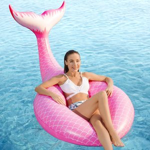 Giant <b>Inflatable</b> Mermaid Tail <b>Pool</b> Float with Fast Valves Tube Lounge Raft Beach Swimming <b>Pool</b> Party Pink <b>for</b> Adults Kids - Product Image 1