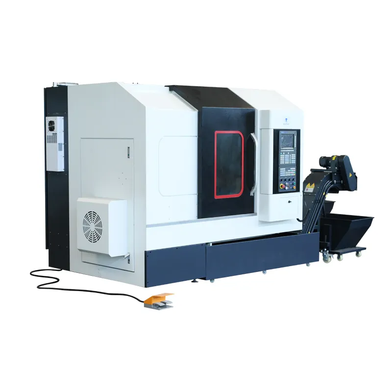 Cnc מכונת מפנה מחרטת ספסל נוטה lathes מלא מיטה אוטומטית אום מתכת cnc דיוק מכונת דיוק