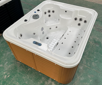 Villa SPA avec piscine extérieure en acrylique pour 3 personnes, baignoire spa d'hôtel et panneau intelligent à température constante