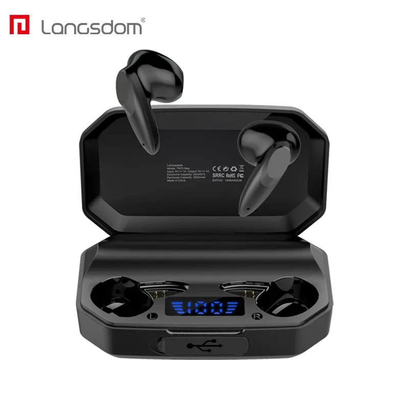 Battery LED Powerbank 5.1 Earphone Wireless Earbuds Trending Products 2023 New Arrivals 2 in 1 2200mah TWS Bluetooth Earphones