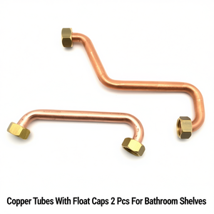Tubos de cobre con tapas flotantes, 2 piezas, para estantes de baño - Product Image 3