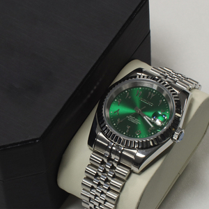 Reloj de Pulsera de Acero Inoxidable de Lujo para Hombre, Estilo Aviador, con Esfera de Cristal de Zafiro, Resistente al Agua 5 BAR, Mecánico Automático - Product Image 4