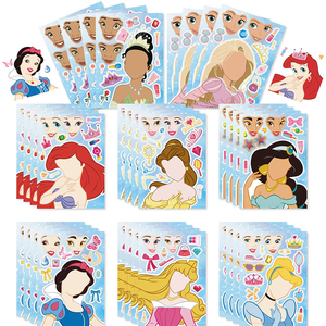 <span class=keywords><strong>Jeux</strong></span> de déguisement, puzzles pour enfants, jouets de dessin animé, adorables princesses, cloche, Blanche-Neige, Cendrillon, autocollants DIY, cadeaux promotionnels - Product Image 1