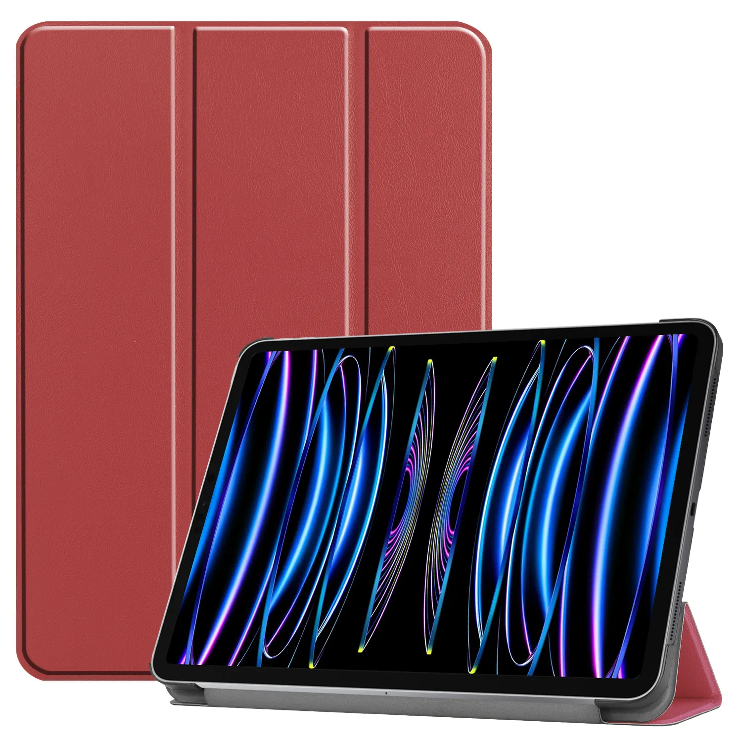 PU deri akıllı kapak kabuk darbeye koruyucu Tablet iPad kılıfı Pro 11 inç 2024