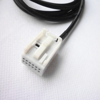 Câble adaptateur audio AUX 3,5 mm pour utilisation en voiture RCD501, matériau PVC blindé tressé, connecteur 12 broches