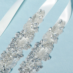 Cinturón Brillante Hecho a Mano <span class=keywords><strong>para</strong></span> Mujer, con Pedrería y Cristales, <span class=keywords><strong>para</strong></span> <span class=keywords><strong>Vestido</strong></span> <span class=keywords><strong>de</strong></span> Novia o Boda - Product Image 4