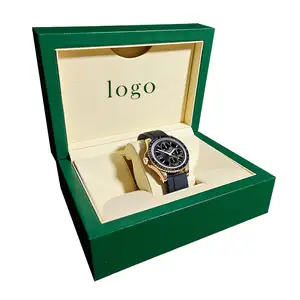 럭셔리 브랜드 최고 버전 시계 상자 하이 퀄리티 녹색 물결 시계 포장 상자 보관 럭셔리 선물 상자 시계