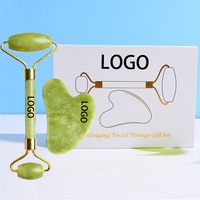 Appareil de Beauté à Domicile Gua Sha Facial, Outil Anti-Âge, Rouleau de Lifting du Visage, Masseur Facial Anti-Rides en Jade