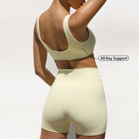 Soutien-gorge de sport pour femme MIQI, nouvelle conception, col en U, fitness, yoga, couleur unie, sans manches, séchage rapide, respirant, haute performance