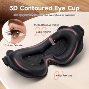 Customized Milk Wire <b>Light</b> Weighted Regular Size Blindfold Memory Foam <b>Sleeping</b> Eye Mask - Product Image 3