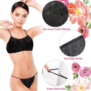 Ropa interior desechable rosa para mujer, conjunto de bragas desechables para spa de bronceado - Product Image 6