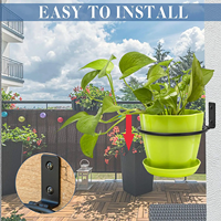 Support mural rond en acier pour pot de fleurs suspendu, support de balcon pour plantes, fabrication directe en usine
