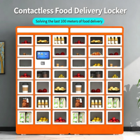 Armoire intelligente de récupération de repas, casier de livraison intelligent double face, armoire de stockage alimentaire chauffante et isotherme