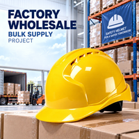 Casque de sécurité industriel renforcé en ABS à trois nervures pour entrepreneurs, vente en gros d'usine, approvisionnement en vrac
