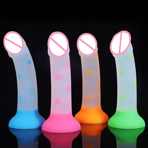Commercio all'ingrosso cuore stella liquido Silicone incandescente nel buio <span class=keywords><strong>Dildo</strong></span> Shopping Online 9 pollici di spessore <span class=keywords><strong>Dildo</strong></span> per le donne - Product Image 6