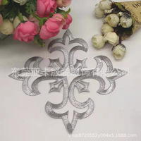 Yk017 gros fer sur broderie fleur doré Guipure dentelle passementerie Applique Patch pour robe de soirée de mariage de mariée indienne