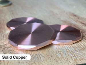 Blanks de pièces de monnaie de golf personnalisés usinés CNC en acier inoxydable massif de 1,25 pouce, cuivre et laiton, avec bord facetté, pour pièces de monnaie de défi - Product Image 3