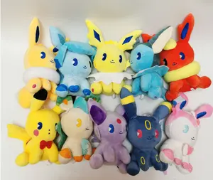 Vendita calda Kawaii 10 stile Eevee peluche 8 pollici pokemoned peluche pikachu all'ingrosso