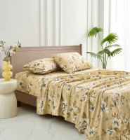 Hochwertige 3 Stück Mikro faser Tröster und Blatt Set Blumen Vintage Print Soft King Size Stitched Collection