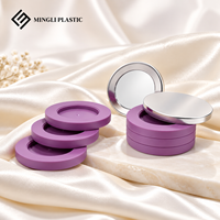 Palette à paupières vide MINGLI PACK, boîte d'emballage multicouche en ABS recyclable pour fard à joues, étui compact pour poudre pressée avec miroir
