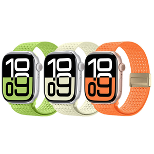 Correa Magnética Elástica Transpirable de Nailon SmartWin para Apple Watch 10 9 8 7, Correa de Bucle Elástico para IWatch 42mm 44mm 45mm 46mm - Product Image 1